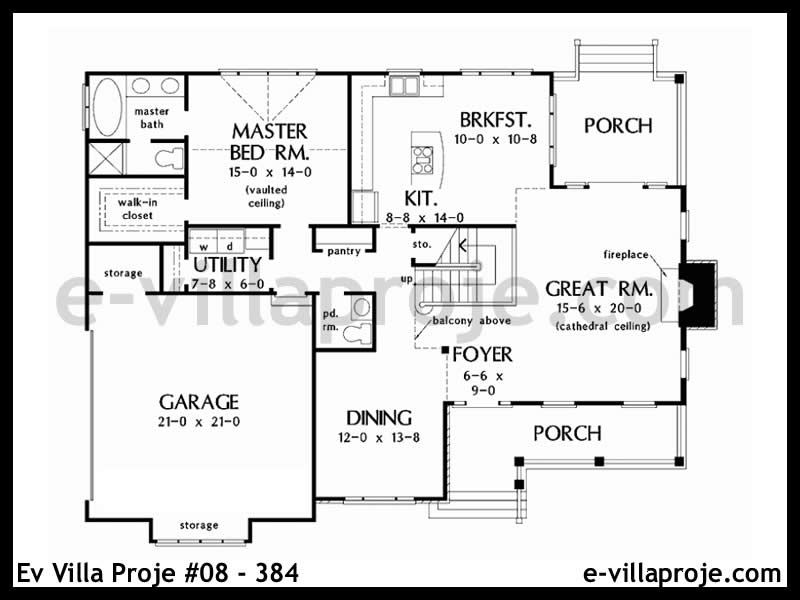 Ev Villa Proje #08 – 384 Ev Villa Projesi Model Detayları