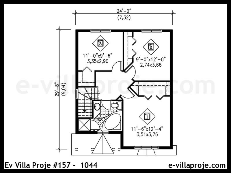 Ev Villa Proje #157 –  1044 Ev Villa Projesi Model Detayları