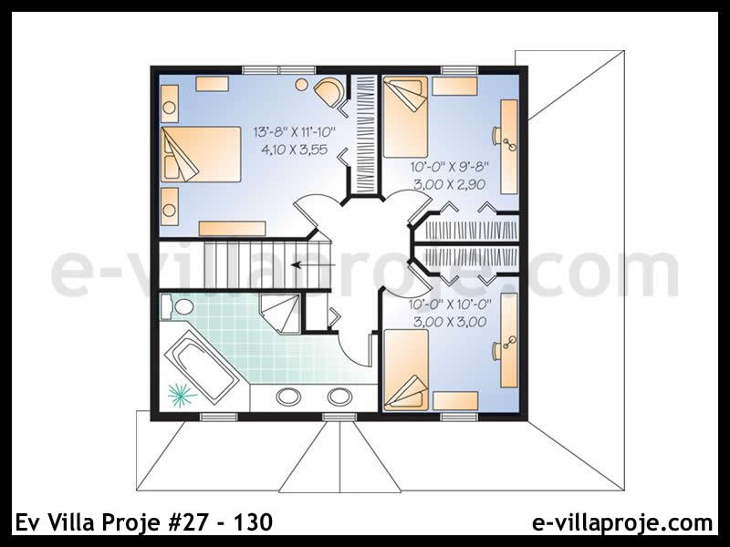 Ev Villa Proje #27 – 130 Ev Villa Projesi Model Detayları