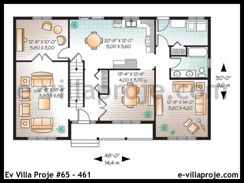 Ev Villa Proje #65 – 461 Ev Villa Projesi Model Detayları