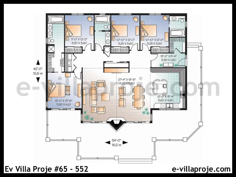 Ev Villa Proje #65 – 552 Ev Villa Projesi Model Detayları