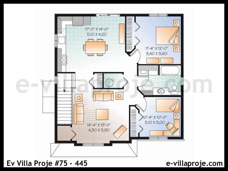 Ev Villa Proje #75 – 445 Ev Villa Projesi Model Detayları