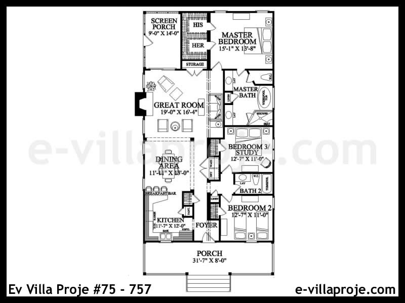 Ev Villa Proje #75 – 757 Ev Villa Projesi Model Detayları