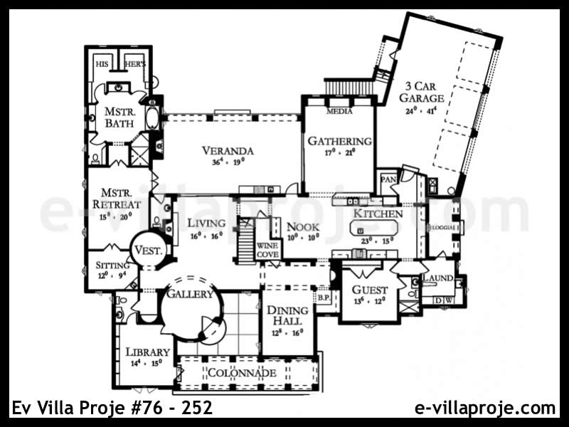 Ev Villa Proje #76 – 252 Ev Villa Projesi Model Detayları